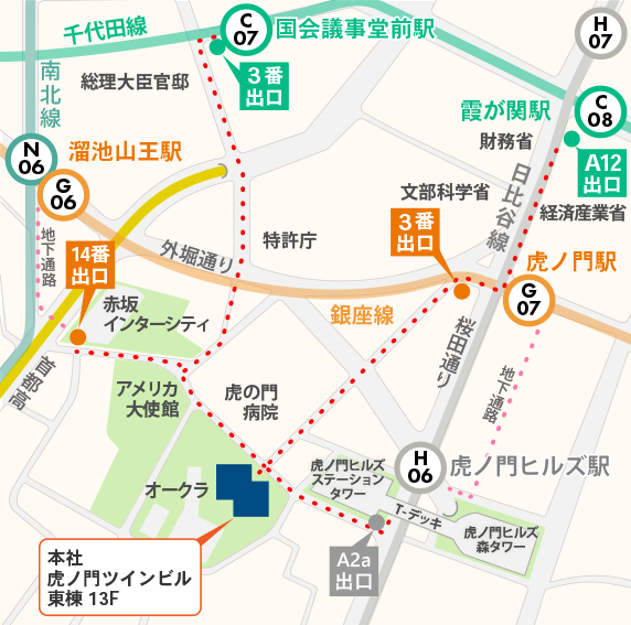 東京本社地図画像