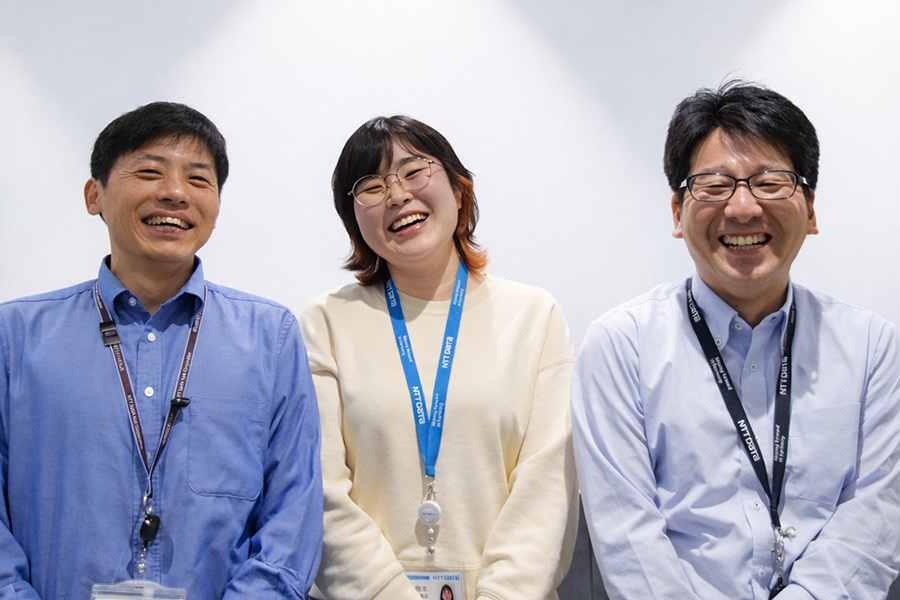 柴田 宗近様、鈴木 茉里菜様、人事部岡田様